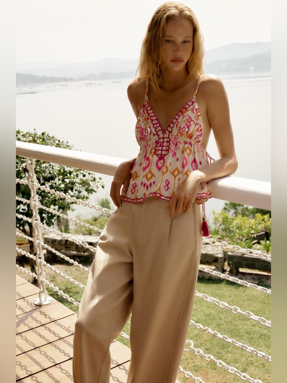 Zara Beaded Embroidered Top Size XS NWT - Picture 1 of 11